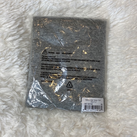 Mack Weldon Grey Heather Rib Tank Top - Picture 3 of 4